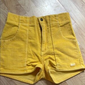 Yellow Hammies corduroy shorts 28 women